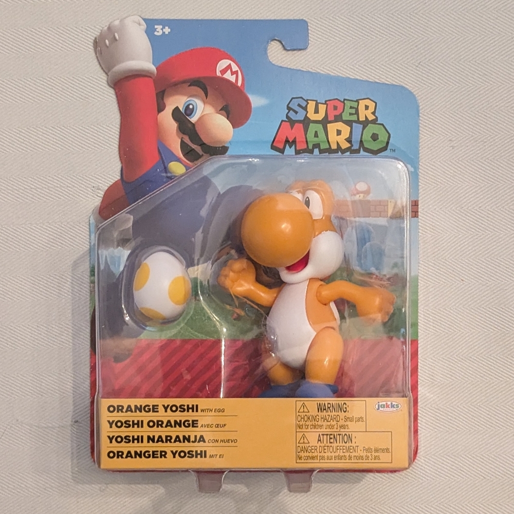 ORANGE YOSHI Super Mario Figure With Egg